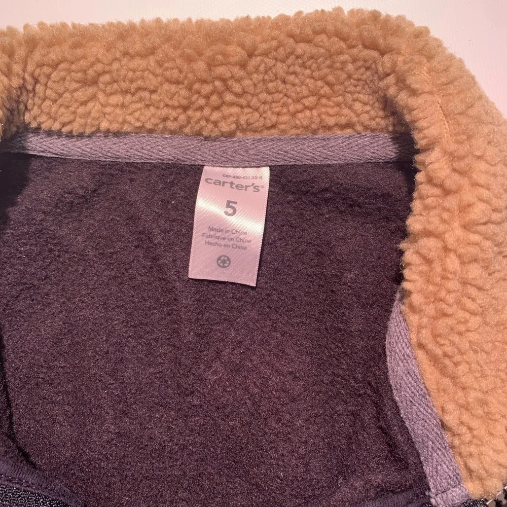 Carter’s | Fleece Black ZIP Up Small Soft Warm
